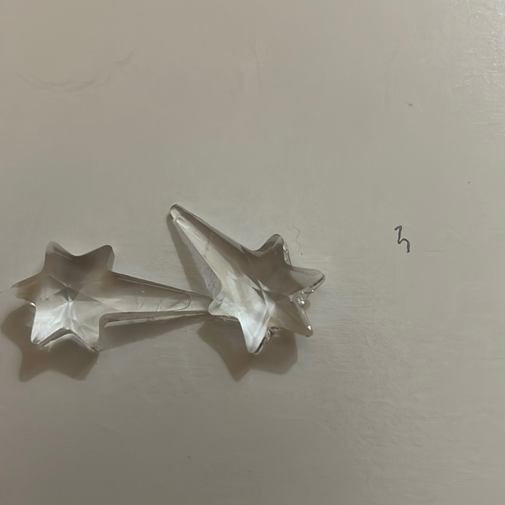 2 shooting star Swarovski crystals